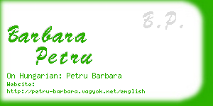 barbara petru business card